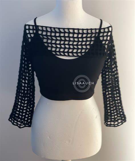 The Chloe: Free Mesh Sleeves Top Crochet Pattern